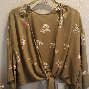 Billabong Tye Front Crop Top Size Small